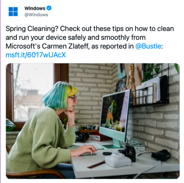 microsoft tweet